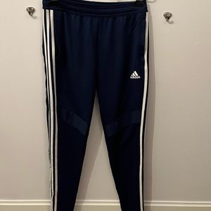 Navy blue adidas joggers
